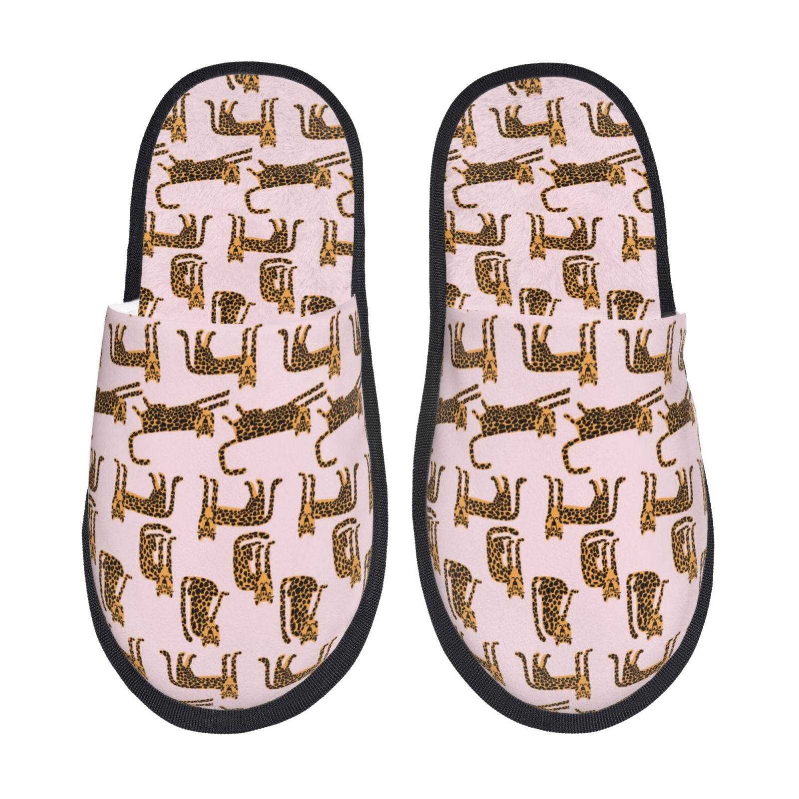 Purple Cheetah Leopard Pattern Print Premium Home Slippers