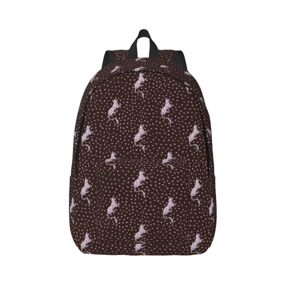 Balery Leopard Print Vintage Canvas Backpack for Men and Women - Large Capacity, Durable Travel Laptop Bag for School, Work, Hiking, and Outdoor Activities