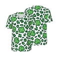 thumbnail image 1 of Balery Leopard print St. Patrick's Day Baseball Jersey for Men Casual Button Down Shirts Short Sleeve Active Team Sports Uniform-Small, 1 of 9