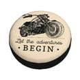 thumbnail image 1 of Balery Let The Adventure Begin Tire Covers - Tough Tire Wheel Protector for Truck, SUV, Trailer, Camper, RV -16 inch, 1 of 8
