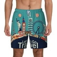 thumbnail image 1 of Balery Let's go Travel Mens Swim Trunks Swim Shorts for Men Quick Dry Inseam Beach Shorts with Compression Liner Pocket-3X-Large, 1 of 9