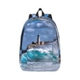 thumbnail image 1 of Balery Lighthouse in Havana Vintage Canvas Backpack for Men and Women - Large Capacity, Durable Travel Laptop Bag for School, Work, Hiking, and Outdoor Activities, 1 of 7