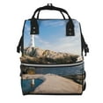 thumbnail image 1 of Balery Lighthouse Mummy Backpack - Waterproof Twill Canvas, Large Capacity Diaper Bag with Multiple Pockets and Adjustable Straps, 1 of 6