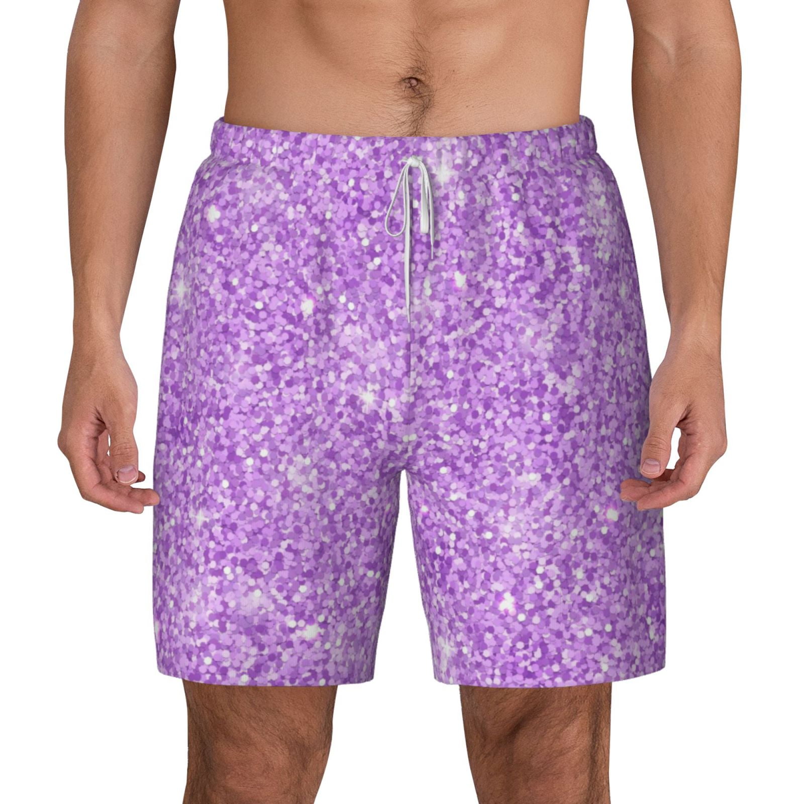 Balery Lilac Glittering Mens Swim Trunks Swim Shorts for Men Quick Dry ...