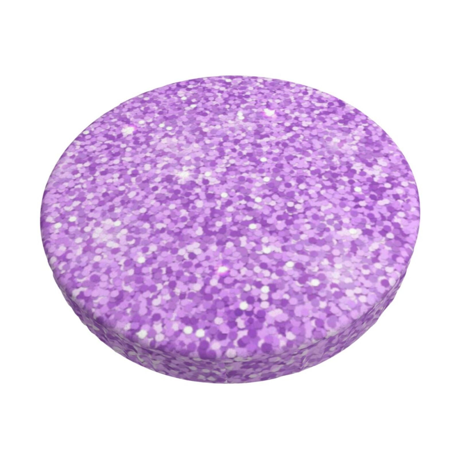 Balery Lilac Glittering Round Bar Stool Seat Covers Velvet Fabric ...