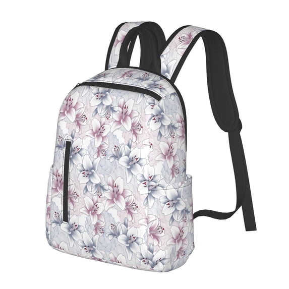 Balery Lilies Flowers Lightweight Backpack for Men and Women - Durable and Water-Resistant, Ideal for School, Work, Travel, and Everyday Use