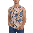 thumbnail image 1 of Balery Lilies Flowers Men's Sleeveless Muscle Shirts Workout Tank Top, Moisture Wicking, Odor Protection-XX-Large, 1 of 8