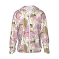 thumbnail image 1 of Balery Lilies Flowers Men's Women's UPF 50+ Sun Protection Lightweight Hoodie Performance Long Sleeve Shirt for Fishing Running-Medium, 1 of 9