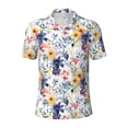 thumbnail image 1 of Balery Lilies Flowers Printed Men’s Short Sleeve Polo Shirt, Midweight Men's Shirt,Golf Polo shirts -X-Large, 1 of 8