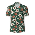 thumbnail image 1 of Balery Lilies Flowers Printed Men’s Short Sleeve Polo Shirt, Midweight Men's Shirt,Golf Polo shirts -, 1 of 8