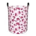 thumbnail image 1 of Balery Lilies Flowers Round Laundry Basket with Handles Waterproof Freestanding Laundry Hamper for Clothes Toys in the Dorm and Family-Medium, 1 of 8