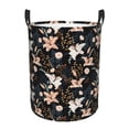 thumbnail image 1 of Balery Lilies Flowers Round Laundry Basket with Handles Waterproof Freestanding Laundry Hamper for Clothes Toys in the Dorm and Family-, 1 of 8