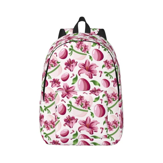 Balery Lilies Flowers Vintage Canvas Backpack for Men and Women - Large Capacity, Durable Travel Laptop Bag for School, Work, Hiking, and Outdoor Activities