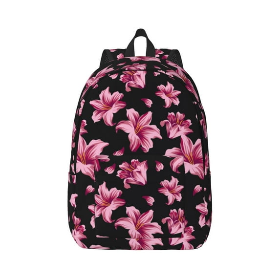 Balery Lilies Flowers Vintage Canvas Backpack for Men and Women - Large Capacity, Durable Travel Laptop Bag for School, Work, Hiking, and Outdoor Activities