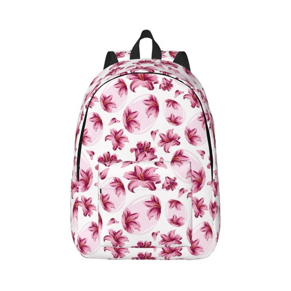 Balery Lilies Flowers Vintage Canvas Backpack for Men and Women - Large Capacity, Durable Travel Laptop Bag for School, Work, Hiking, and Outdoor Activities