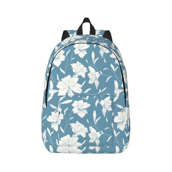 Balery Lilies Flowers Vintage Canvas Backpack for Men and Women - Large Capacity, Durable Travel Laptop Bag for School, Work, Hiking, and Outdoor Activities