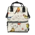 thumbnail image 1 of Balery Little Birds Mummy Backpack - Waterproof Twill Canvas, Large Capacity Diaper Bag with Multiple Pockets and Adjustable Straps, 1 of 6