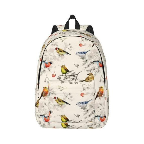 Balery Little Birds Vintage Canvas Backpack for Men and Women - Large Capacity, Durable Travel Laptop Bag for School, Work, Hiking, and Outdoor Activities