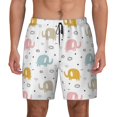 thumbnail image 1 of Balery Little Elephant Mens Swim Trunks Swim Shorts for Men Quick Dry Inseam Beach Shorts with Compression Liner Pocket-Small, 1 of 9