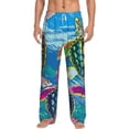 thumbnail image 1 of Balery Little Sea Turtles print Men's Pajama Pants,Ultra Lightweight Pjs,Lounge Pant-Large, 1 of 9