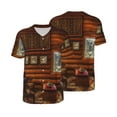 thumbnail image 1 of Balery Log Cabin Inside Baseball Jersey for Men Casual Button Down Shirts Short Sleeve Active Team Sports Uniform-Medium, 1 of 9