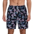 thumbnail image 1 of Balery Love Butterflies Mens Swim Trunks Swim Shorts for Men Quick Dry Inseam Beach Shorts with Compression Liner Pocket-XX-Large, 1 of 9