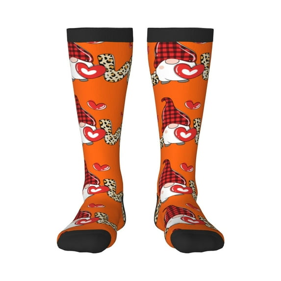 Balery Love Gnomes Printed Novelty Socks Men's Women's Crew Socks Sports Socks Knee High Socks Cotton Socks Quirky and Cool Socks