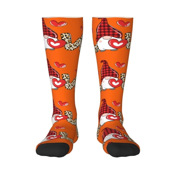 Balery Love Gnomes Printed Novelty Socks Men's Women's Crew Socks Sports Socks Knee High Socks Cotton Socks Quirky and Cool Socks