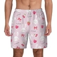 thumbnail image 1 of Balery Love Rabbit Mens Swim Trunks Swim Shorts for Men Quick Dry Inseam Beach Shorts with Compression Liner Pocket-Small, 1 of 9