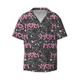 thumbnail image 1 of Balery Lovely Mom Ever Men's Casual Button Down Shirt Short Sleeve Textured Summer Cuban Beach Shirts-Small, 1 of 7