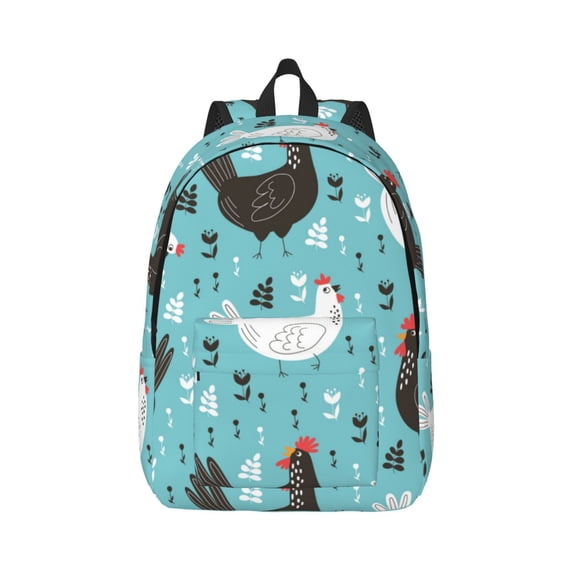 Balery Lovely Roosters Vintage Canvas Backpack for Men and Women - Large Capacity, Durable Travel Laptop Bag for School, Work, Hiking, and Outdoor Activities