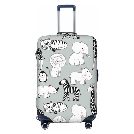 Balery Luggage Cover African Animals Print Suitcase Covers for Luggage Elastic Washable Suitcase Protector Fits 18-32 Inch Luggage-Large