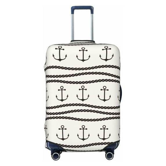 Balery Luggage Cover Anchors and Ropes Print Suitcase Covers for Luggage Elastic Washable Suitcase Protector Fits 18-32 Inch Luggage-Medium