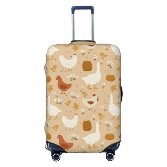 Balery Luggage Cover Autumn and Thanksgiving Print Suitcase Covers for Luggage Elastic Washable Suitcase Protector Fits 18-32 Inch Luggage-Large