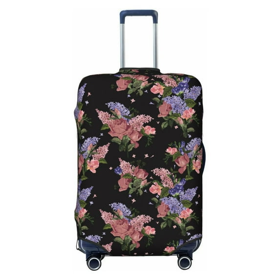 Balery Luggage Cover Bouquet Print Suitcase Covers for Luggage Elastic Washable Suitcase Protector Fits 18-32 Inch Luggage-Small