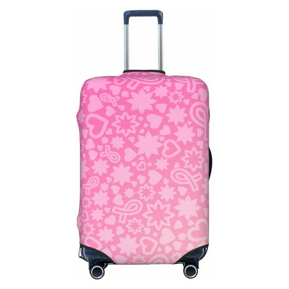 Balery Luggage Cover Breast Cancer Pink Ribbons Awareness Print Suitcase Covers for Luggage Elastic Washable Suitcase Protector Fits 18-32 Inch Luggage-X-Large