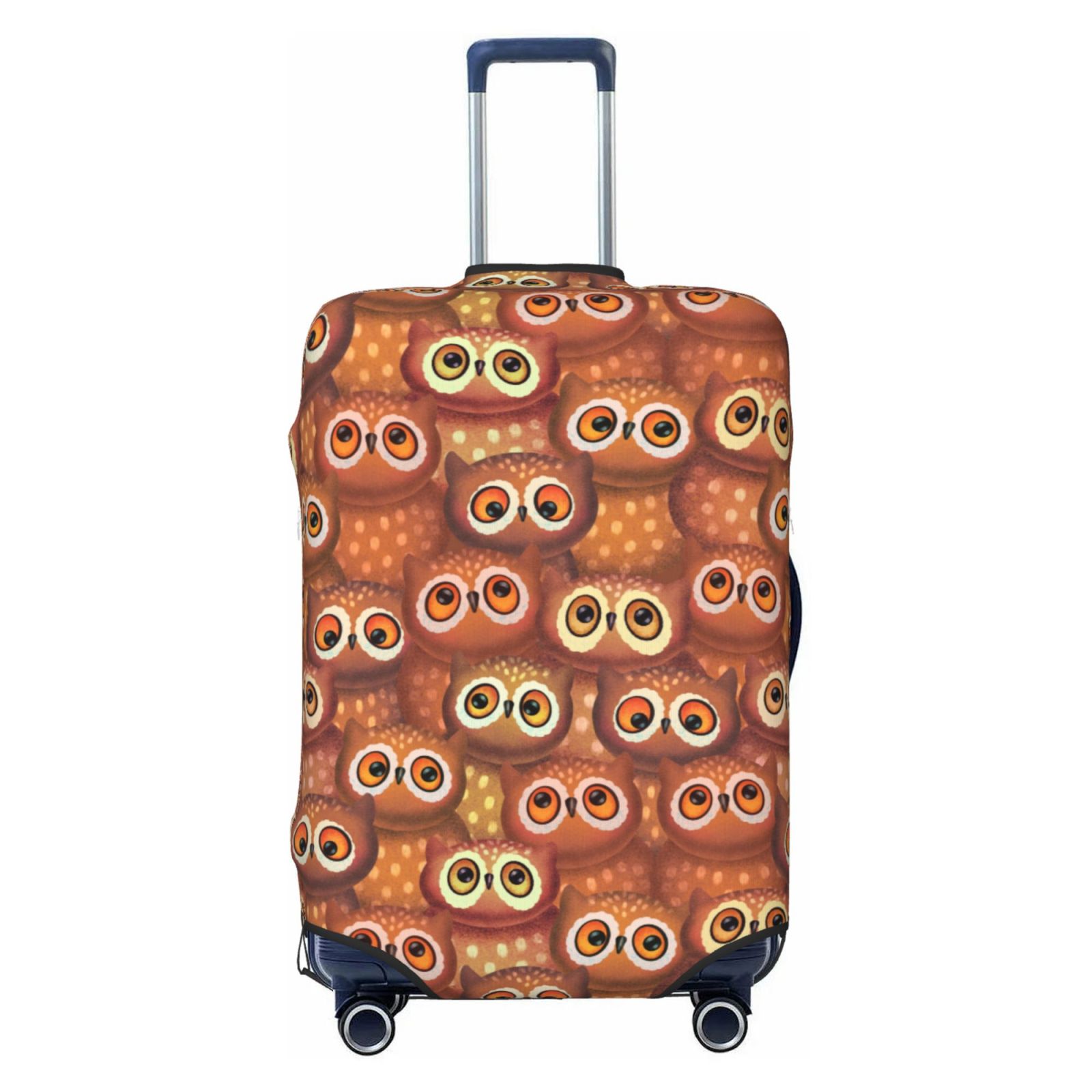 Balery Luggage Cover Brown Owl Print Suitcase Covers for Luggage