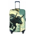thumbnail image 1 of Balery Luggage Cover Bull Charging Through Waves Print Suitcase Covers for Luggage Elastic Washable Suitcase Protector Fits 18-32 Inch Luggage-Large, 1 of 9