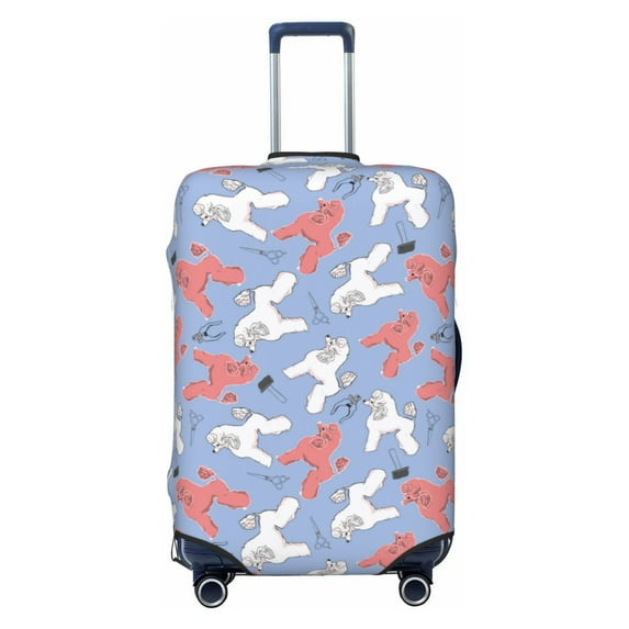 Balery Luggage Cover Cartoon Poodle Dog Print Suitcase Covers for Luggage Elastic Washable Suitcase Protector Fits 18-32 Inch Luggage-X-Large