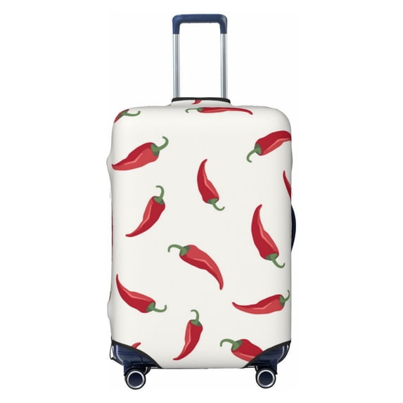 Balery Luggage Cover Chili Print Suitcase Covers for Luggage Elastic Washable Suitcase Protector Fits 18-32 Inch Luggage-X-Large