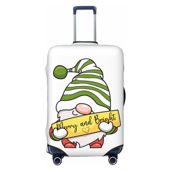 Balery Luggage Cover Christmas Gnomes Print Suitcase Covers for Luggage Elastic Washable Suitcase Protector Fits 18-32 Inch Luggage-Large