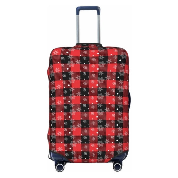 Balery Luggage Cover Christmas With Snowflakes Print Suitcase Covers for Luggage Elastic Washable Suitcase Protector Fits 18-32 Inch Luggage-Medium