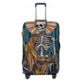 thumbnail image 1 of Balery Luggage Cover Coffee-Drinking Skull Print Suitcase Covers for Luggage Elastic Washable Suitcase Protector Fits 18-32 Inch Luggage-Large, 1 of 9