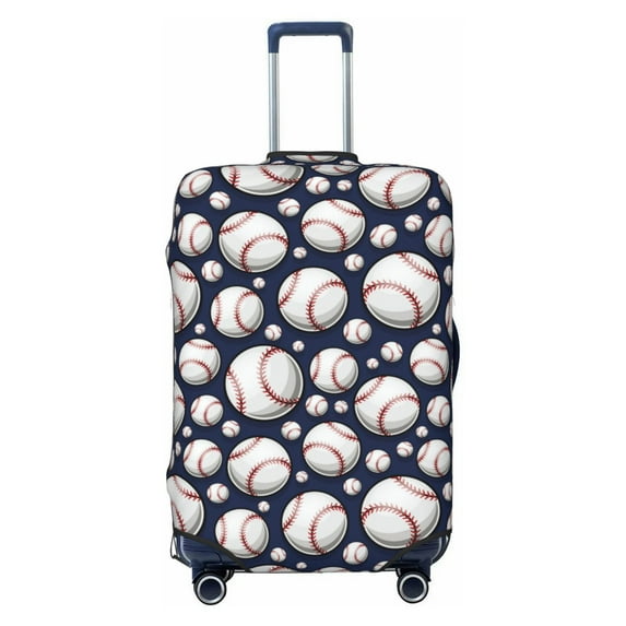 Balery Luggage Cover Cute Basebal Print Suitcase Covers for Luggage Elastic Washable Suitcase Protector Fits 18-32 Inch Luggage-X-Large