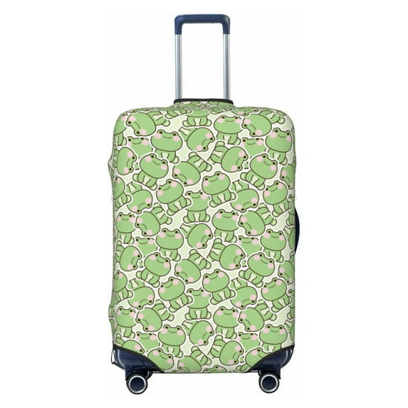 Balery Luggage Cover Cute Frog Print Suitcase Covers for Luggage Elastic Washable Suitcase Protector Fits 18-32 Inch Luggage-Large