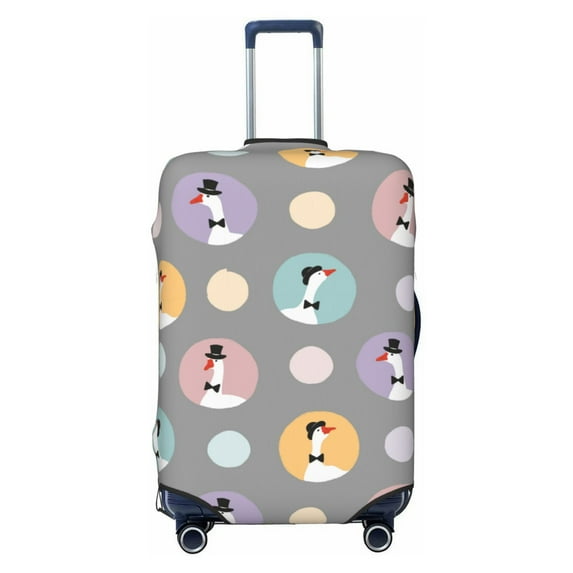 Balery Luggage Cover Cute Geese Print Suitcase Covers for Luggage Elastic Washable Suitcase Protector Fits 18-32 Inch Luggage-Small