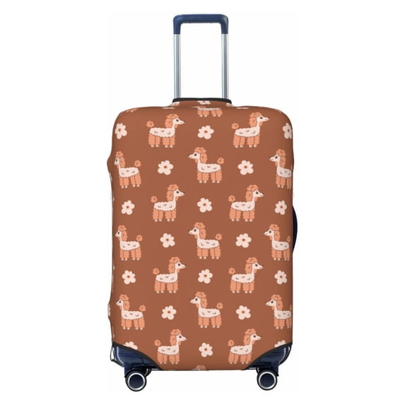 Balery Luggage Cover Cute Poodle Dog Print Suitcase Covers for Luggage Elastic Washable Suitcase Protector Fits 18-32 Inch Luggage-Small