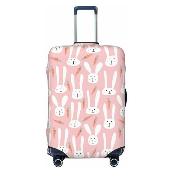 Balery Luggage Cover Cute Rabbit Carrot Print Suitcase Covers for Luggage Elastic Washable Suitcase Protector Fits 18-32 Inch Luggage-Small