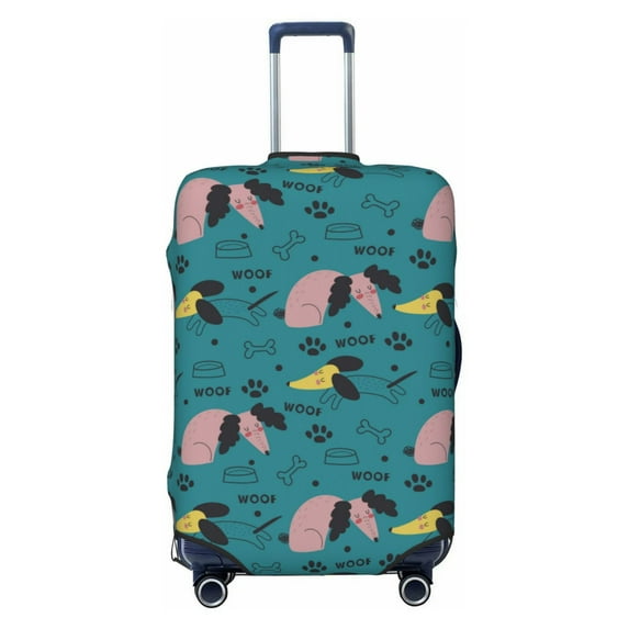 Balery Luggage Cover Dachshund Dog Print Suitcase Covers for Luggage Elastic Washable Suitcase Protector Fits 18-32 Inch Luggage-Medium
