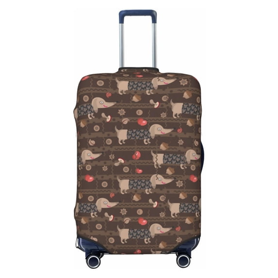 Balery Luggage Cover Dachshund Dog Puppy Print Suitcase Covers for Luggage Elastic Washable Suitcase Protector Fits 18-32 Inch Luggage-Medium